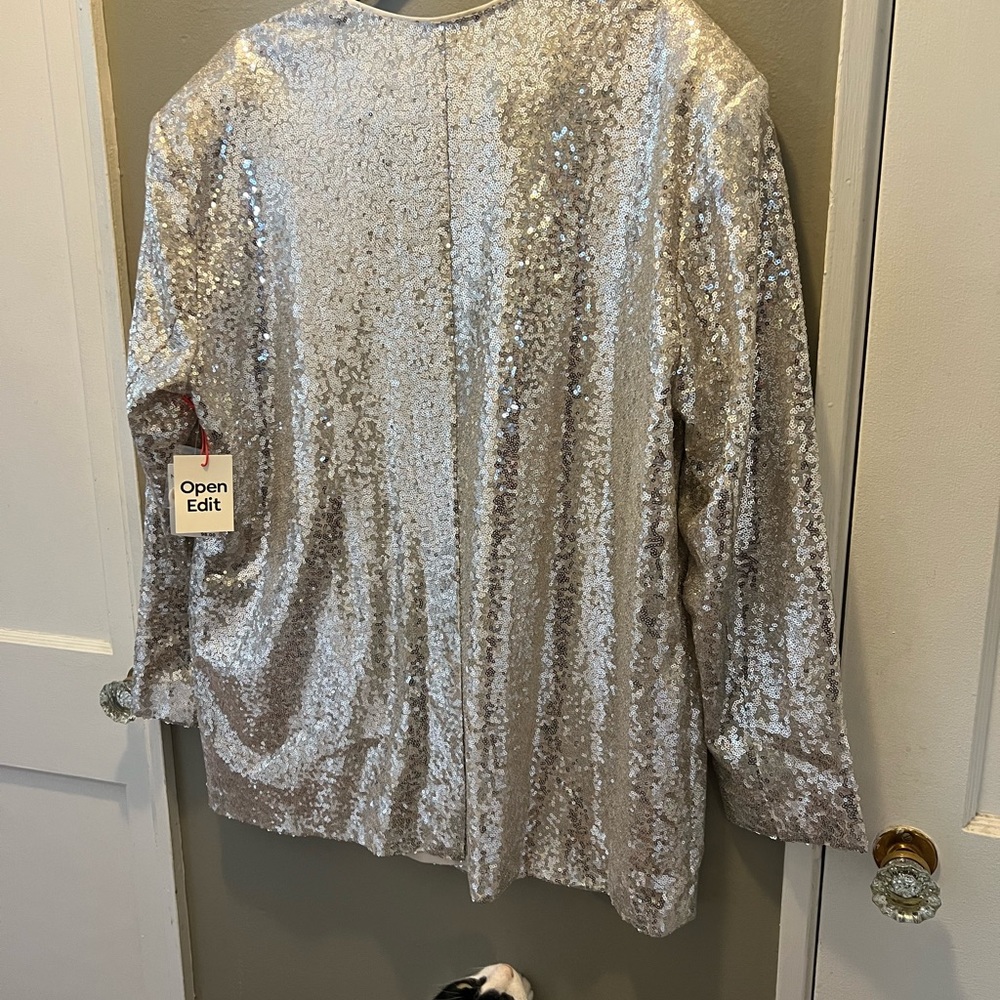 Silver Sequin Suit Jacket From Open Edit At Nords… - image 2